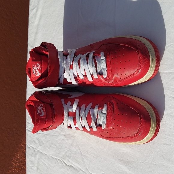 Nike Other - NIKE AIR  FORCE 1 '82 SWOOSH RED/WHITE  SNEAKERS  SZ.14 USA
